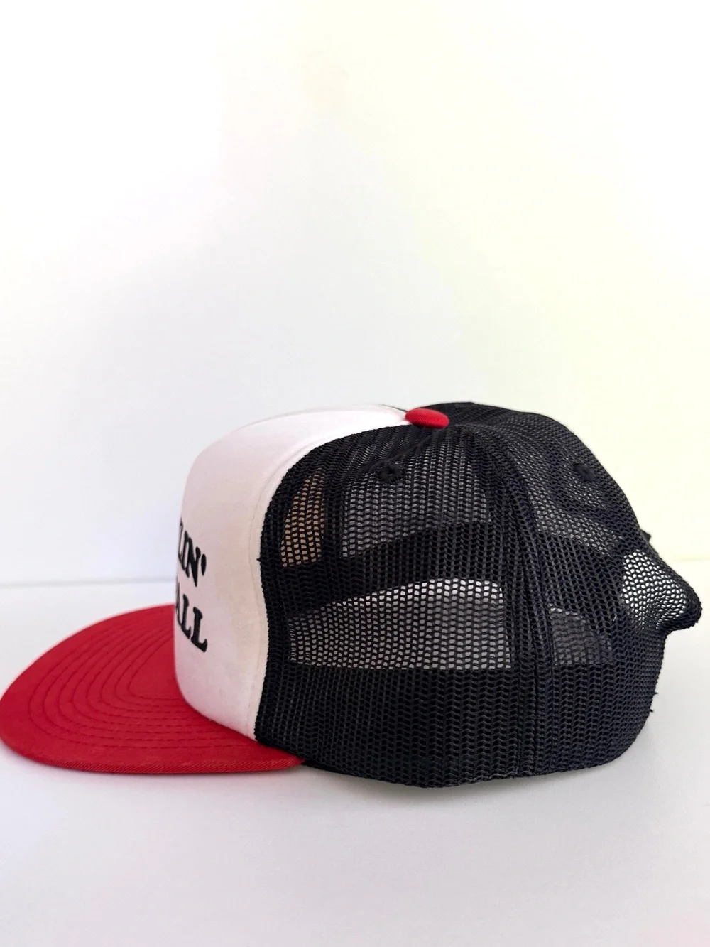 Freestylin On All Yall Trucker Hat Red White Black Snapback BMX Dance Streetwear